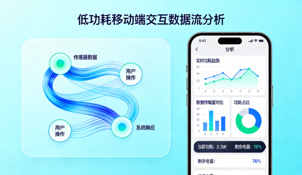 低功耗移动端交互数据流与分析界面
